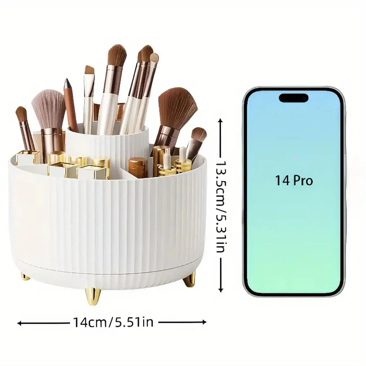 Premium Pinselhalter & Kosmetik-Organizer