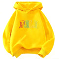 Children Hooded Kids Hoodie Colorful Gradient POLO Letter Print Long Sleeve Pullover Sweatshirt Boy Girl Casual Autumn Outerwear