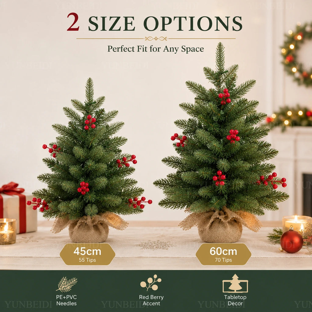 👉 Premium Weihnachtsbaum mit roten Beeren & naturgetreuen PE-Nadeln
