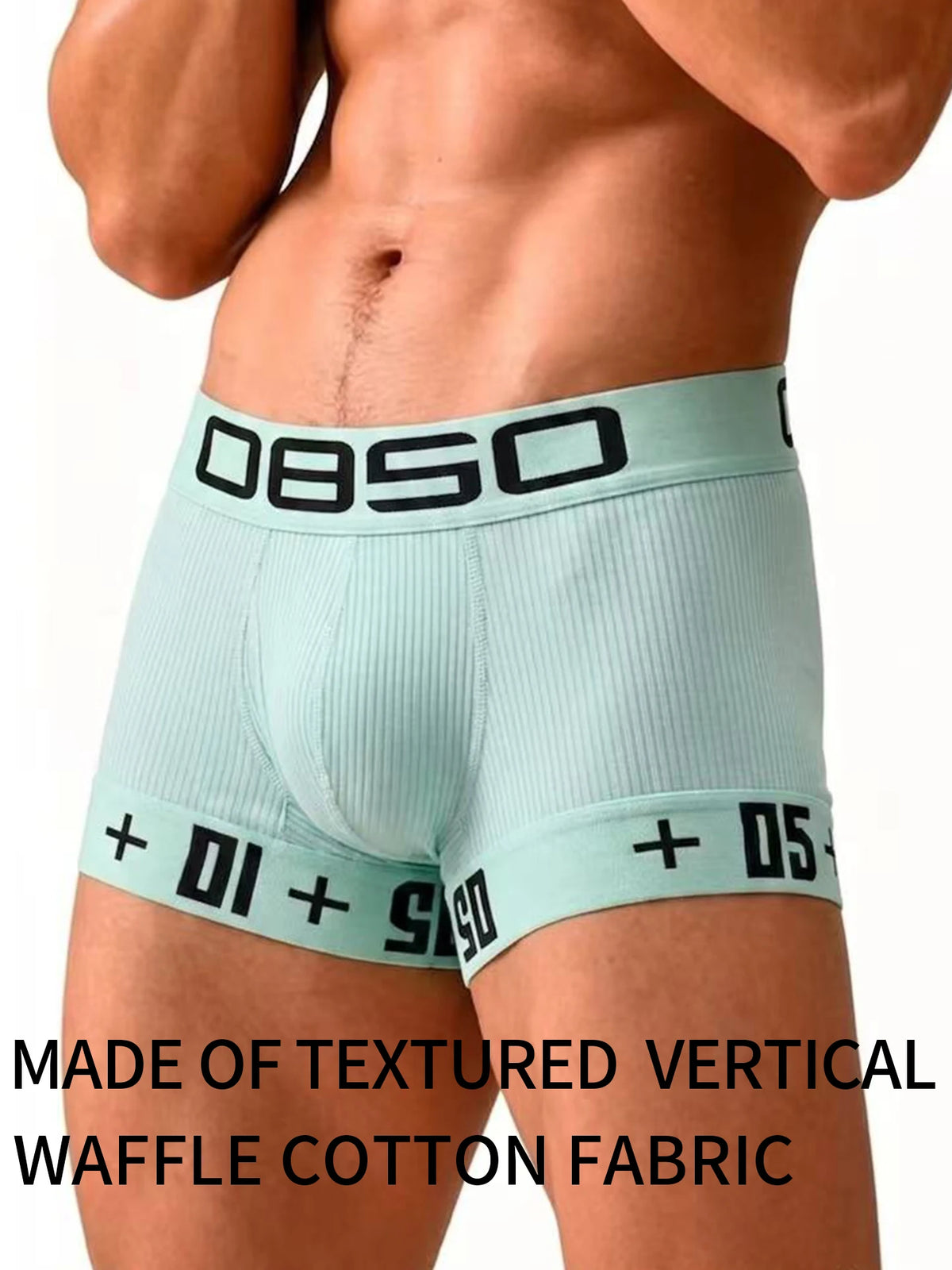 Men's Ribbed Boxer Briefs Digital Print Low Rise Stretch Soft Breathable Underwear Single & Multiple Optional