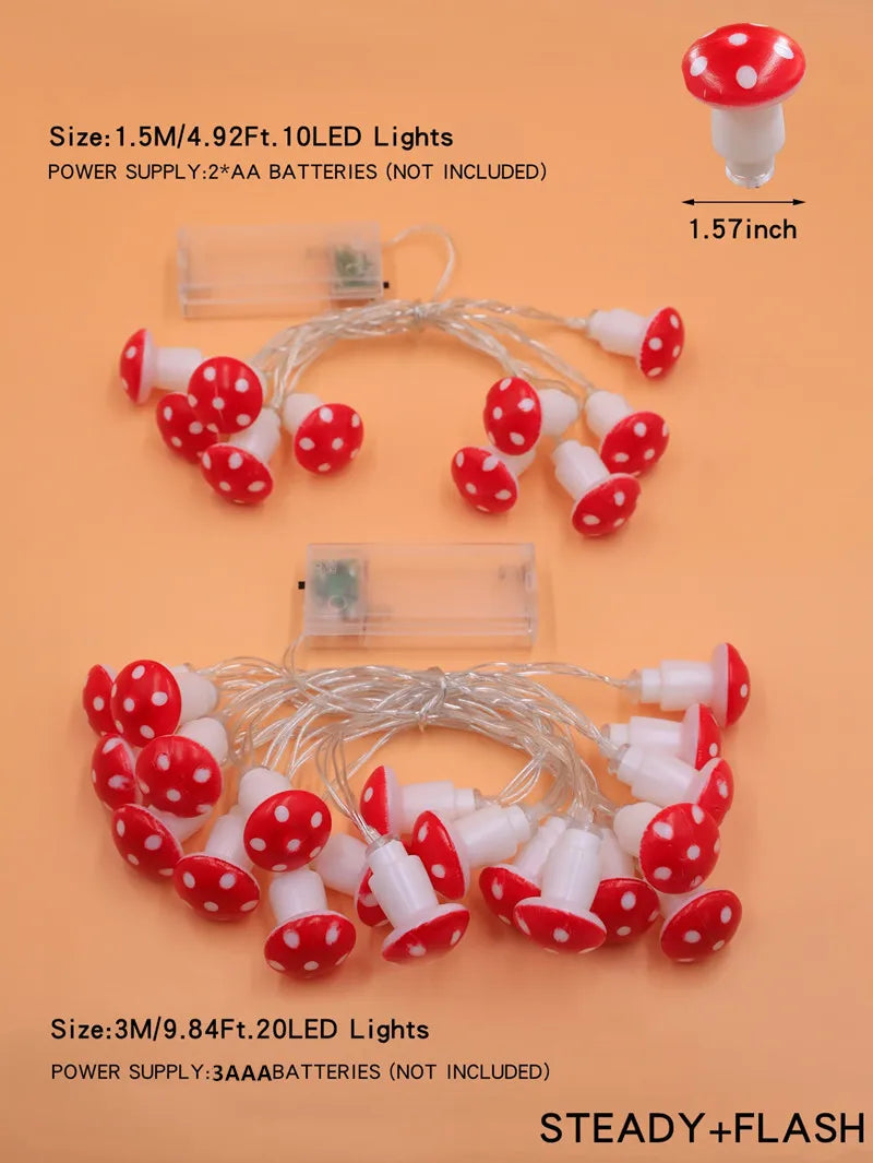 LED Pilz-Lichterkette für gemütliche Raumdeko