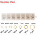 Stainless Steel  Jewelry Making Kit Set Box  Jump Rings Lobster Clasps End Crimp Bead Cover ForSupplies Diy Necklace Accessories