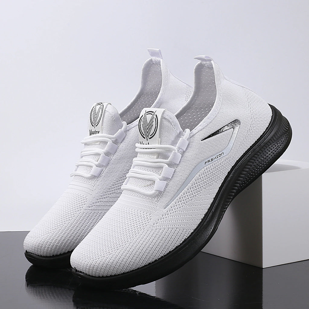 Men's Casual Sneakers - Lightweight, Non-Slip, Round-Toe Low-Top Casual Shoes with Breathable Mesh Lining, Breathable Fabric Upper, Durable Pu Sole, Ideal for Hiking, Outdoor Adventures, Travel, and Everyday Casual Wear, Suit