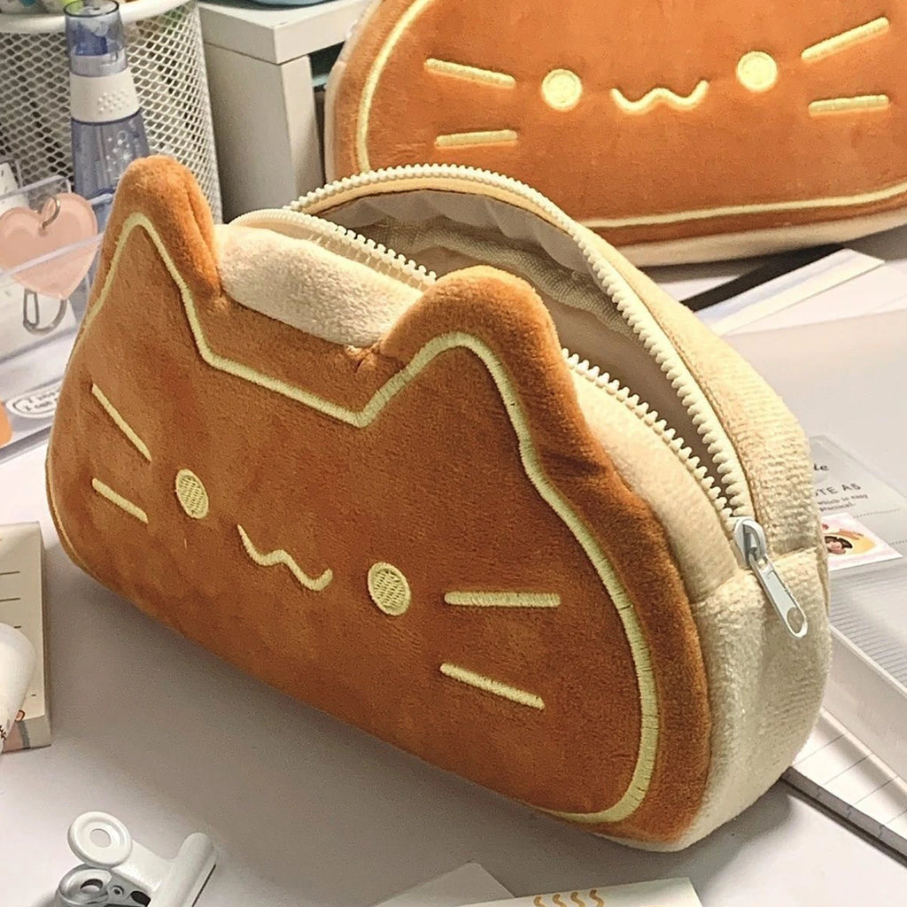 Kawaii Katzen-Federmäppchen aus Plüsch