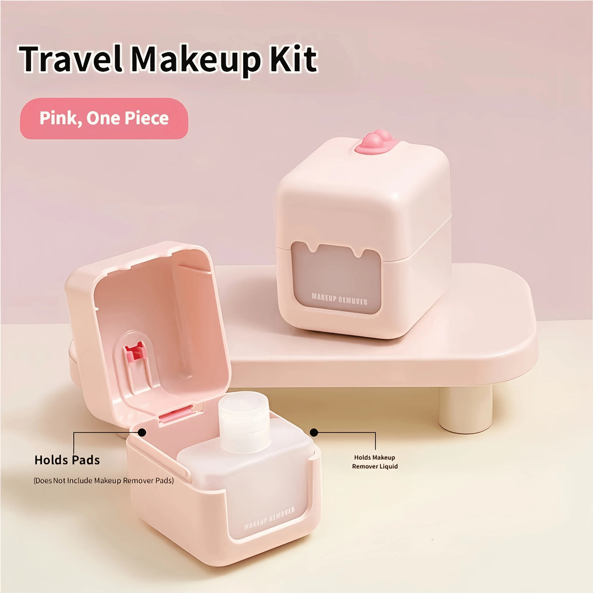 Portable 2-in-1 Cosmetic Storage Box, Travel Makeup Organizer for Business & Trip