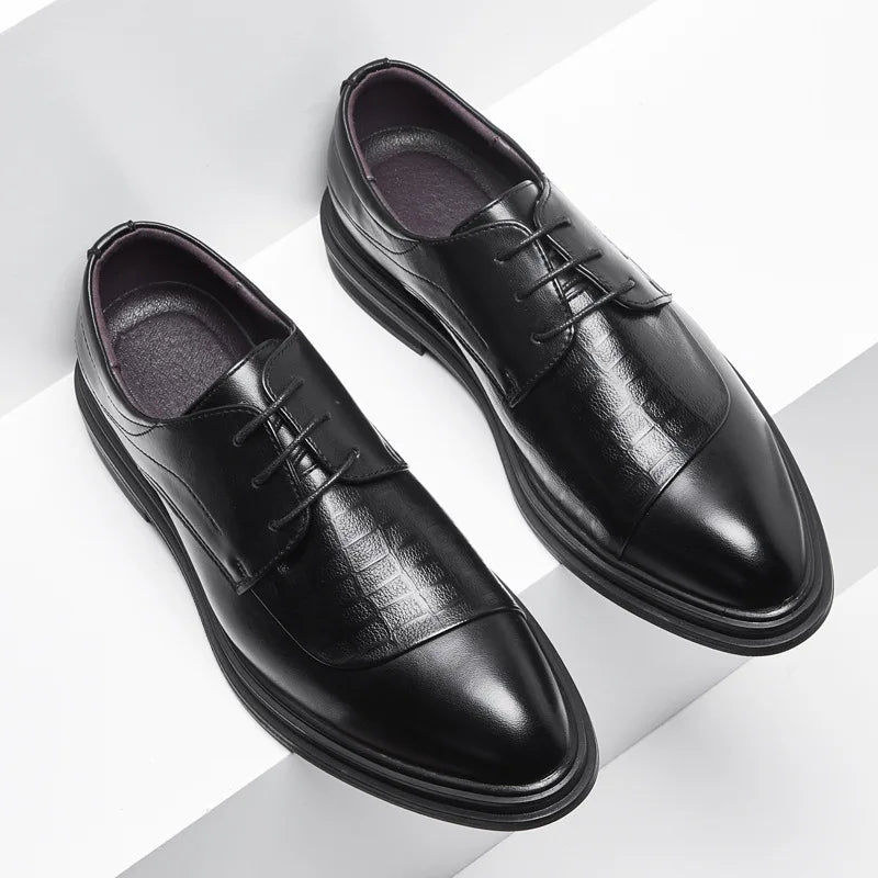 Handmade Mens Oxford Shoes Grey Leather Brogue Men's Dress Shoes Classic Business Formal Shoes for Man Wedding Zapatillas Hombre