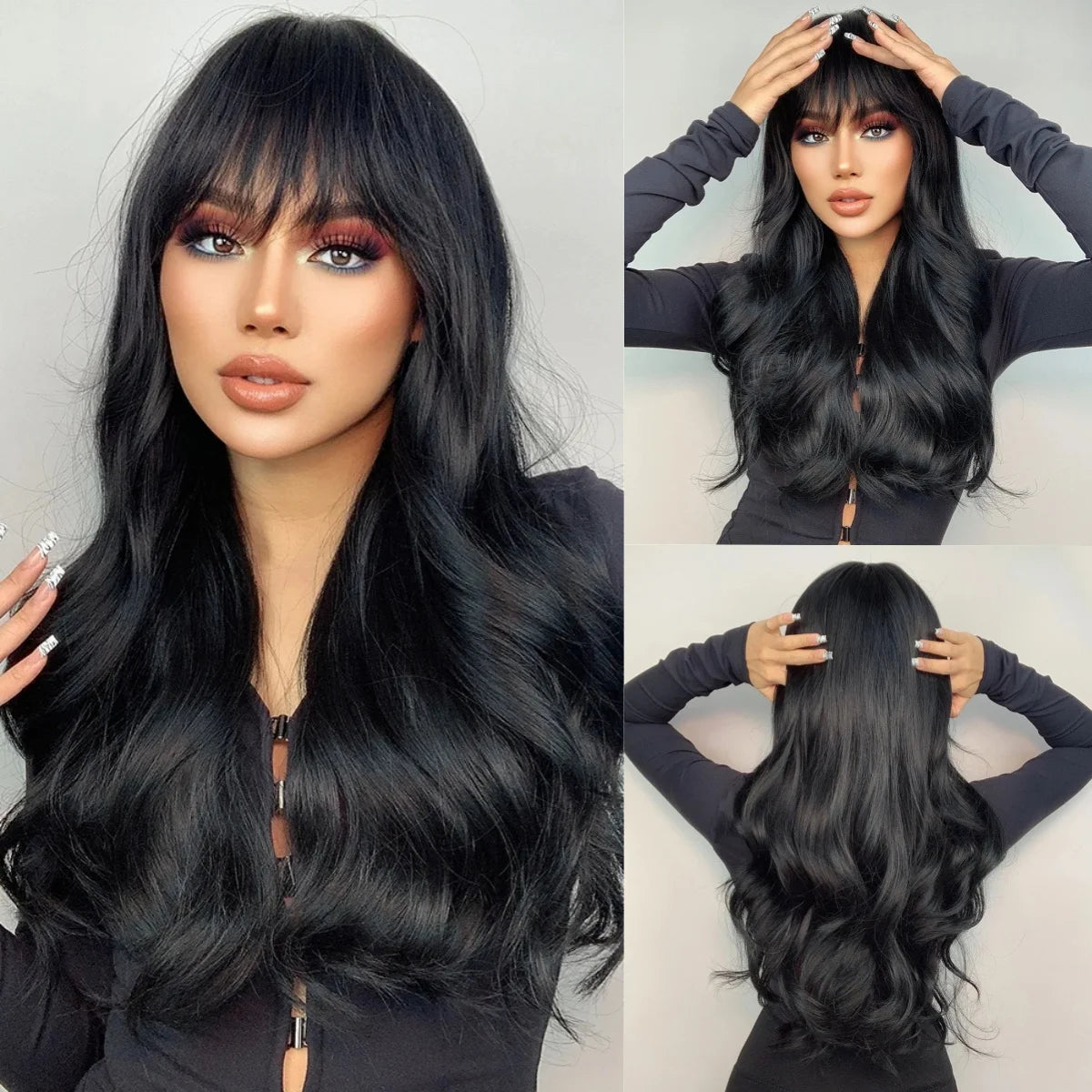 Light Pink Long Straight Hair Synthetic Wig for Halloween Cosplay Costume Party, Daily Wear, High-Temperature Silk Wig Cap