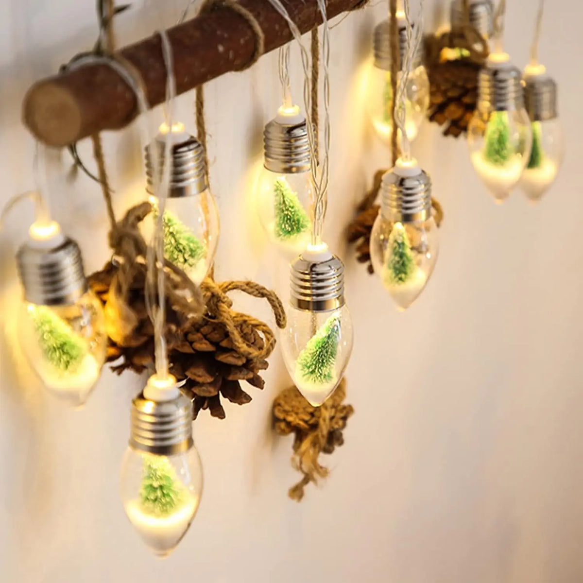 Christmas Tree Solar String Light 5m 20 Bulbs Outdoor Waterproof Fairy Lights for Porch Balcony Garden Decor Solar Fence Light