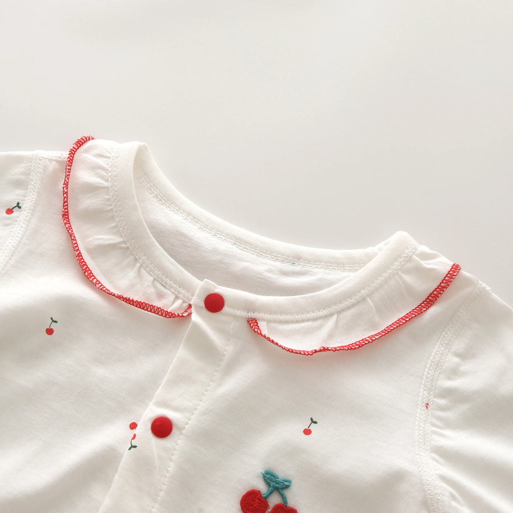 Baby Summer Clothes, Two-Piece Set for Girls, Air-Conditioned Clothing, Class a Pure Cotton Pajamas, Newborn Underwear Set, Thin Style