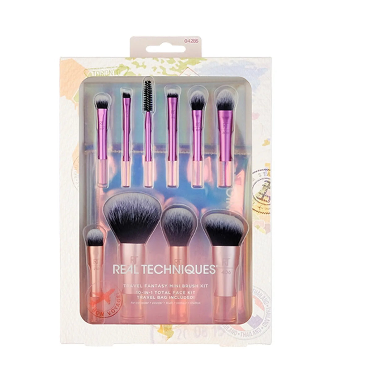 Elegantes Kosmetikpinsel-Set mit Aufbewahrung