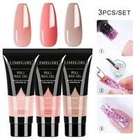 LIMEGIRL  Poly Nail Gel Set Manicure Set Gel Cuticle Pusher Finger Extend Mold Nail Kit All For Quick Extension Manicure Set