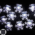 Christmas Solar String Light 8 Modes Solar Powered Snowflake Outdoor Waterproof Fairy String Lights For Home Xmas Tree Garden