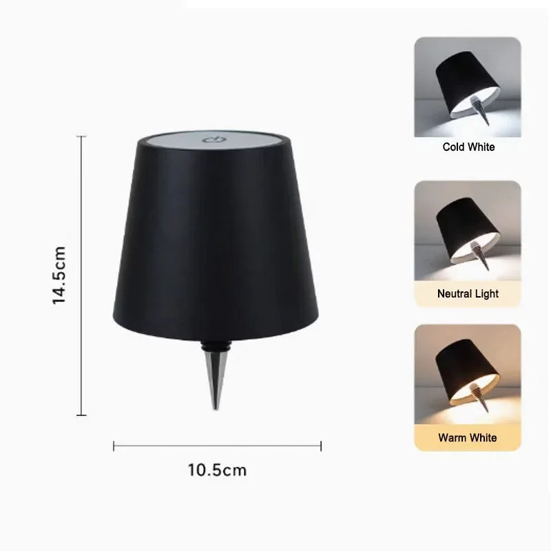 Kabellose LED Flaschenlicht-Tischlampe mit Touch