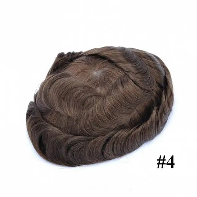 Swiss Lace Front Men Toupee Real Human Hair Wigs Lace PU Men's Capillary Prosthesis Durable Man Wig Natural Human System Toppers