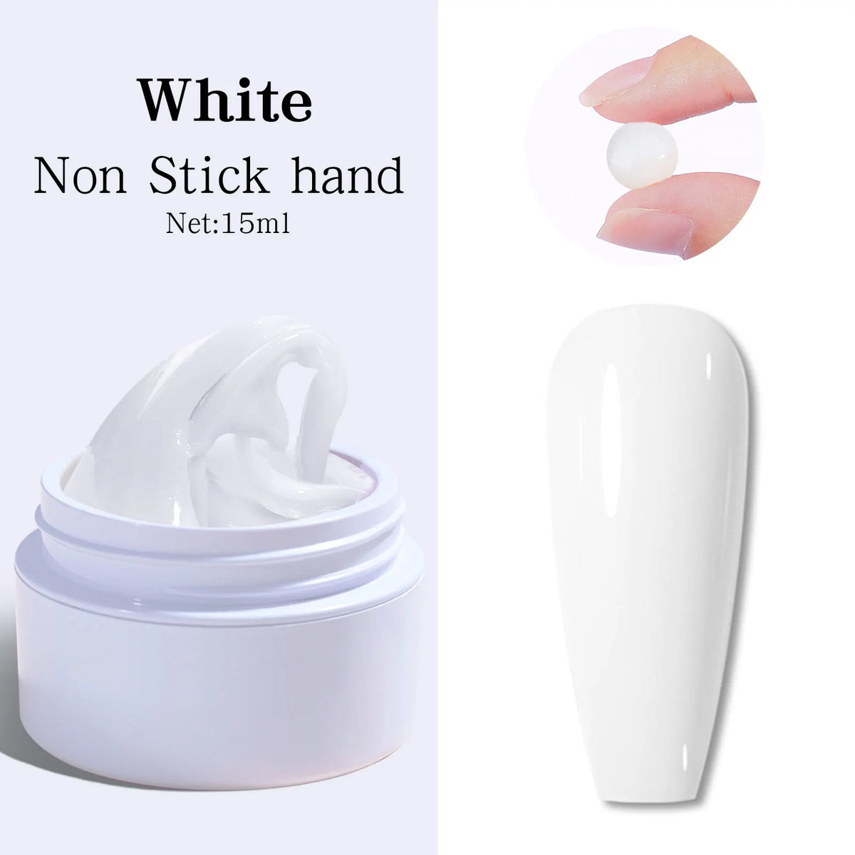 15ml Nail Extension Gel Set Solid Nail Extension Gel Non-Stick 3d Sculpture Phototherapy Uv Gel Rapid Molding Gel Nail Piece