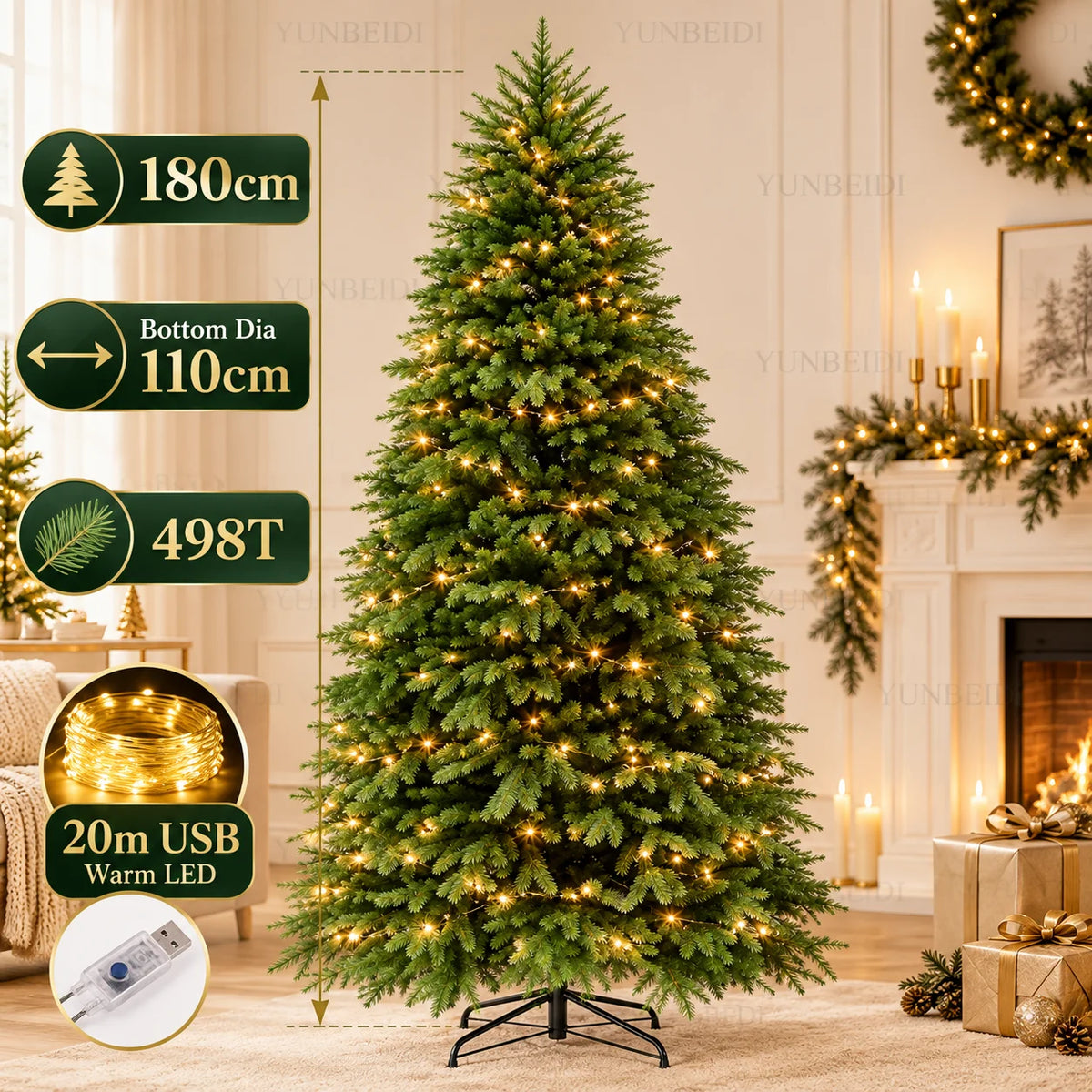 Königlicher Nordmann-Weihnachtsbaum – 100% PE Real-Touch