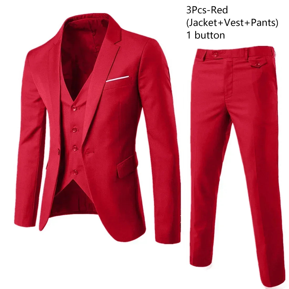 Elegant Suits For Men 3 Pieces 2 Set Fashion Classic Casual Full Jackets Vest Pants Blazers Outfit 2026 Formal Costume