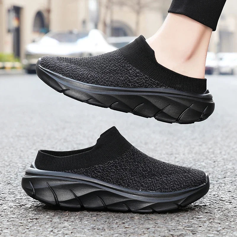 2025 Men Slippers Summer Breathable Home Indoor Slippers Men Thick Bottom Slides Fashion Couple Walking Shoes Chanclas Hombre