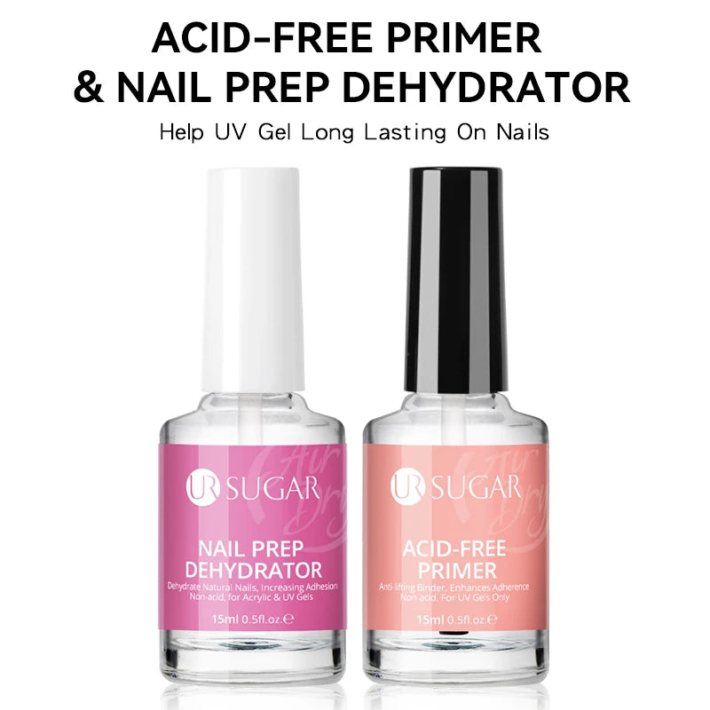UR SUGAR 1/2Pcs Clear Fiber Rubber Base Gel Manicure Broken Nail Repaired Construction Fiberglass Semi Permanent Soak Off UV Gel