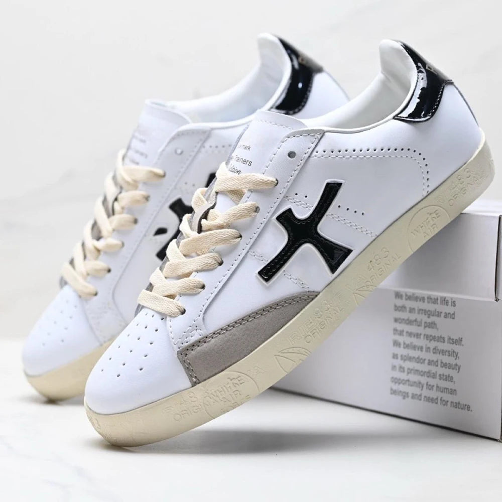 Classic White Sneakers Trendy All Match Casual Skate Shoes Men Women Fashion Flat Walking Shoes