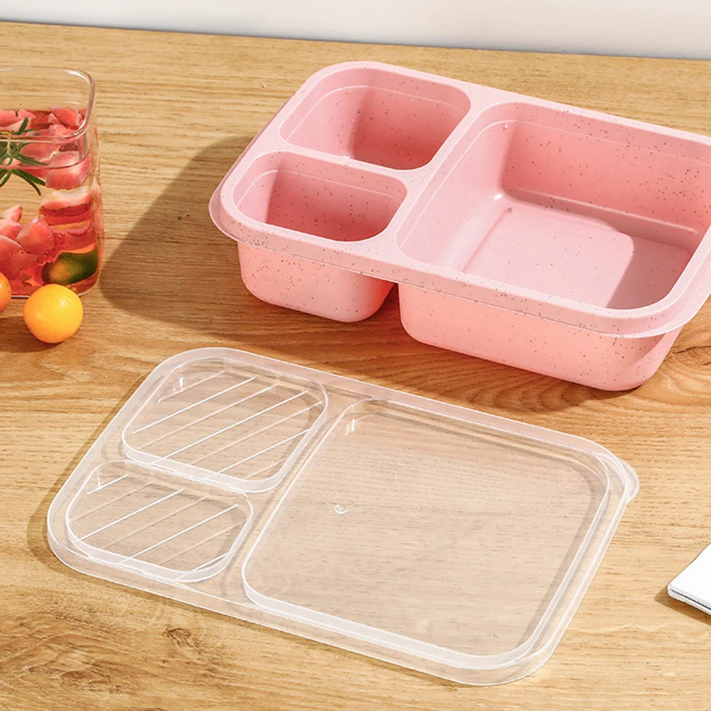 1 Bento Box Lunch Box for Kids and Adults Reusable Food Storage Container 3 Compartment Lunch Box for School Work and Travel