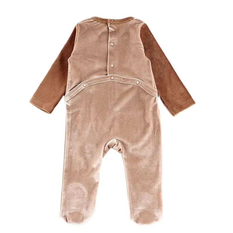 Baby Romper Kids Clothes Long Sleeves Footie Velour and Corduroy Pajamas Set Baby Overalls Boy/Girl Clothes Baby Autumn Romper