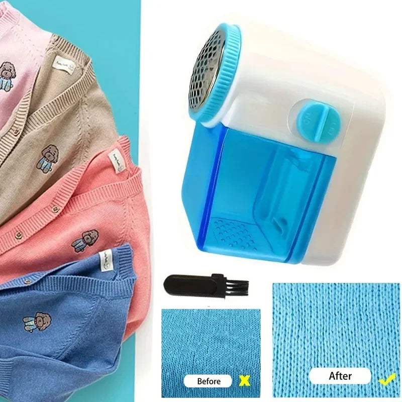 Electric Lint Remover - Battery Powered Hairball Trimmer for Clothes and Furniture - Easily Removes Lint and Hairballs