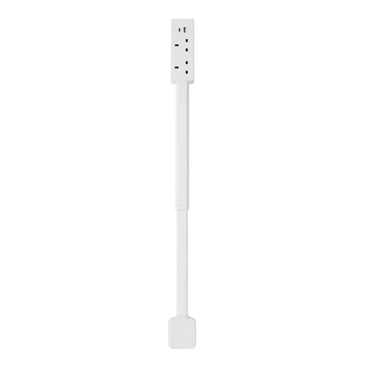 New Rotates 180° Electrical Outlet Extender Adjustable Length White Power Outlets Extender Power Socket Expander For Nightstand