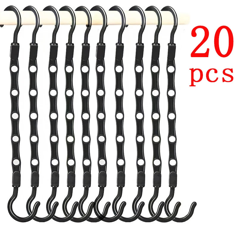 5/10/20pcs Magic Hangers Space Saving Hanger Closet Space Saver Hanger Organizer Multi Hangers Sturdy Plastic Clothes Storage