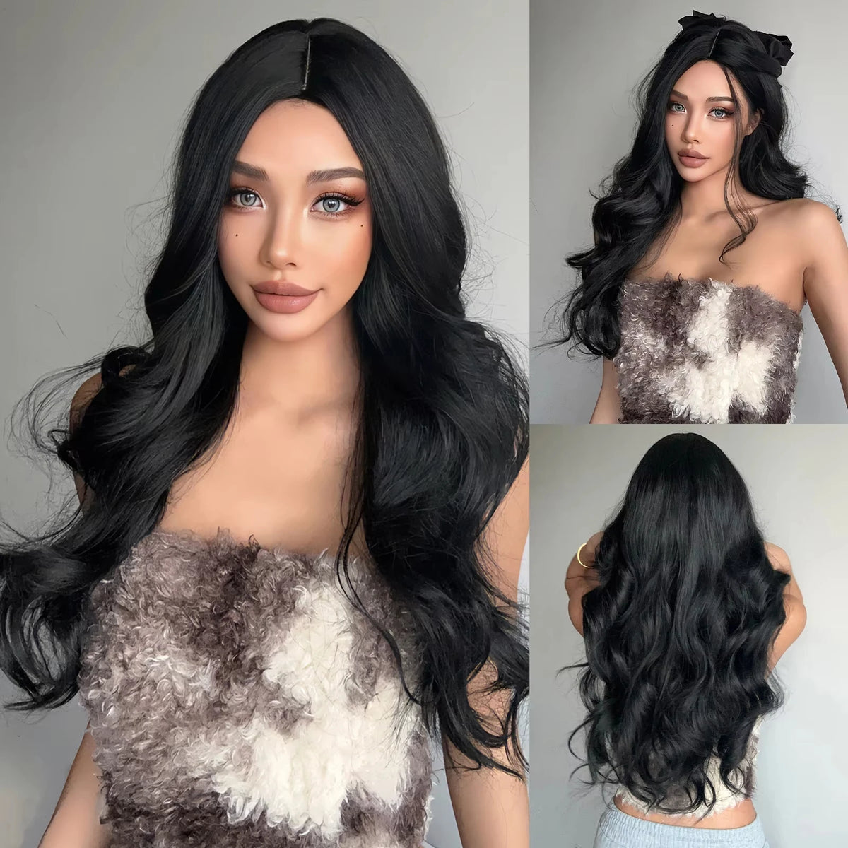 Light Pink Long Straight Hair Synthetic Wig for Halloween Cosplay Costume Party, Daily Wear, High-Temperature Silk Wig Cap
