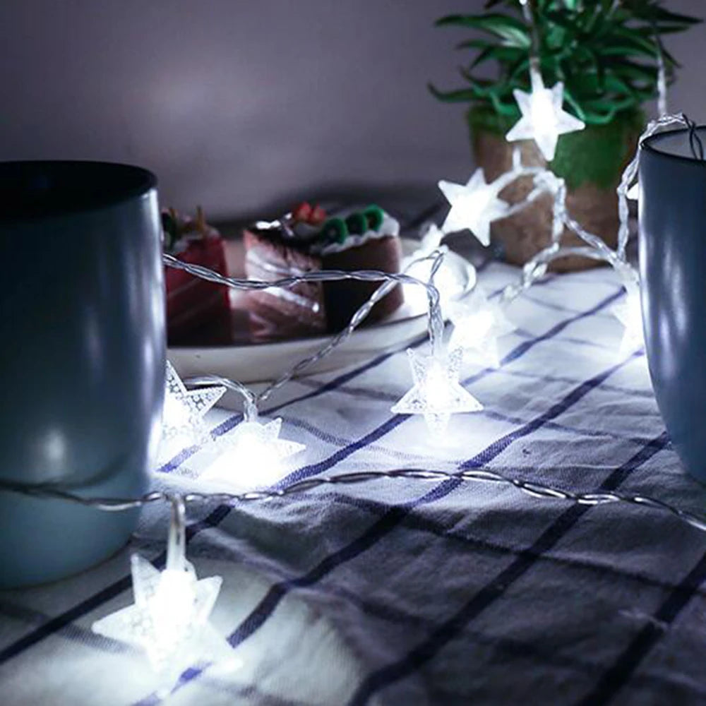 LED-Sternen-Lichterkette – Romantische Weihnachtsdekoration