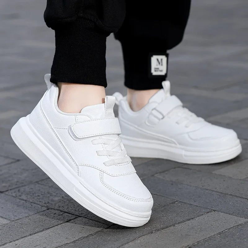 Children's Sneakers Kids Fashion Design White Non-slip Casual Shoes for Boys Girls Hook Breathable Sneakers Toddler Outdoor Shoe