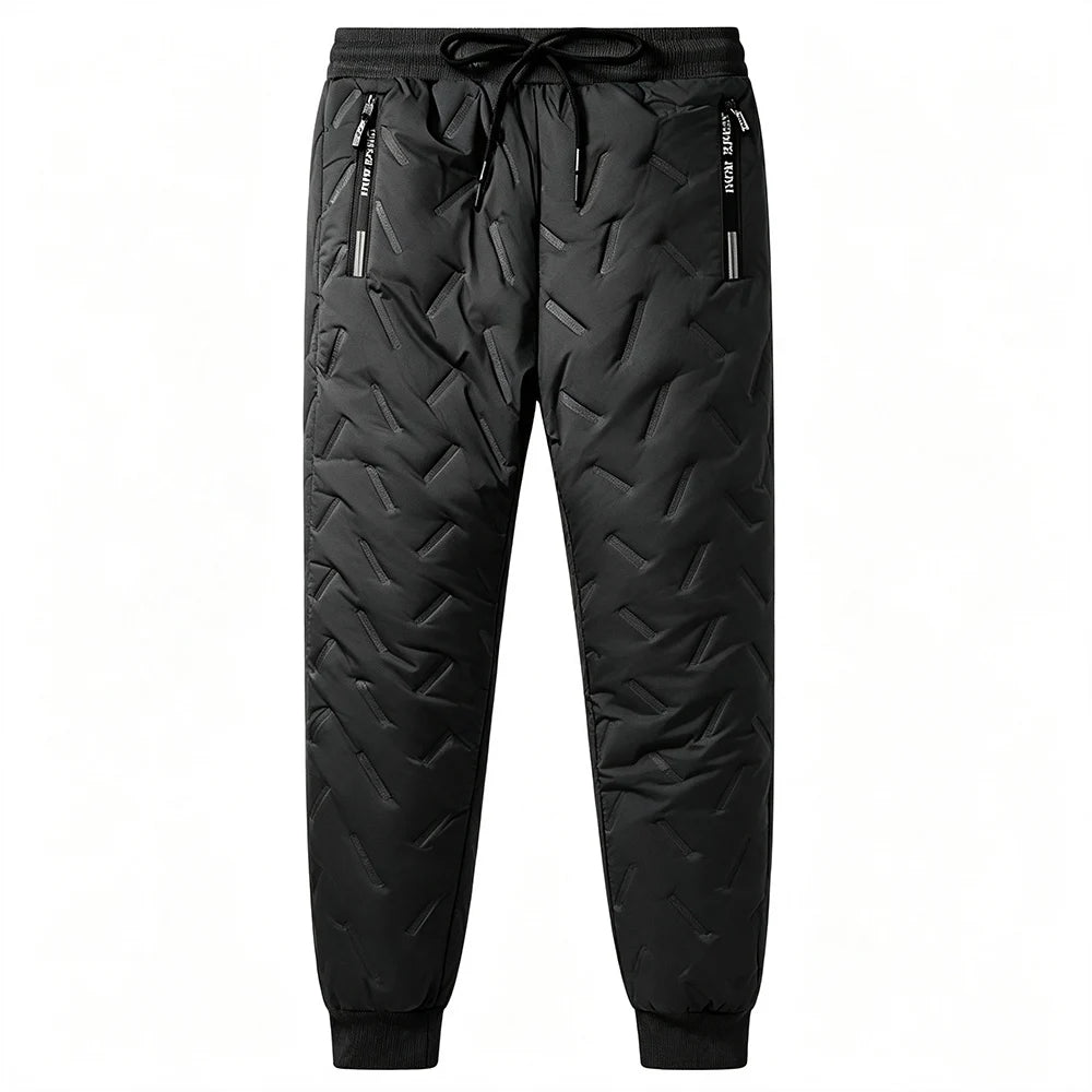 Winter Men Thermal Tracksuit 3Pcs Set, Fleece Lined Warm Quilted Coat Sleeveless Vest Elastic Waist Pants, Windproof Casual Spor