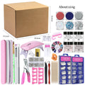 Professional 35Pcs Poly Extension Gel Nail Kit with 36W UV LED Lamp & Electric Nail Drill Machine Set Manicure Tools for Nail