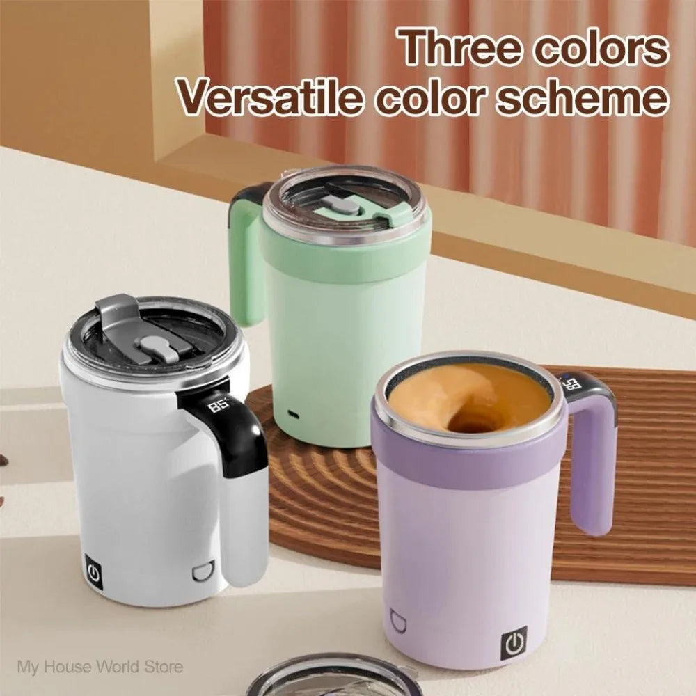 Edelstahl-Thermotasse mit abnehmbarem Magnet-Rührer