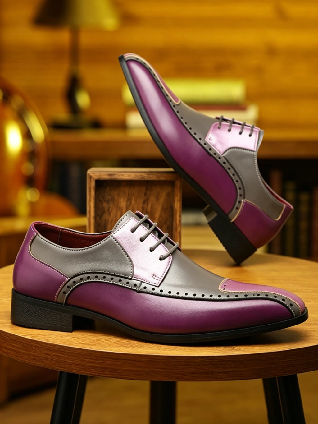 Classic Formal Oxford Shoes Handcrafted Men Dress Shoes Real Calfskin Leather Business Office Footwear