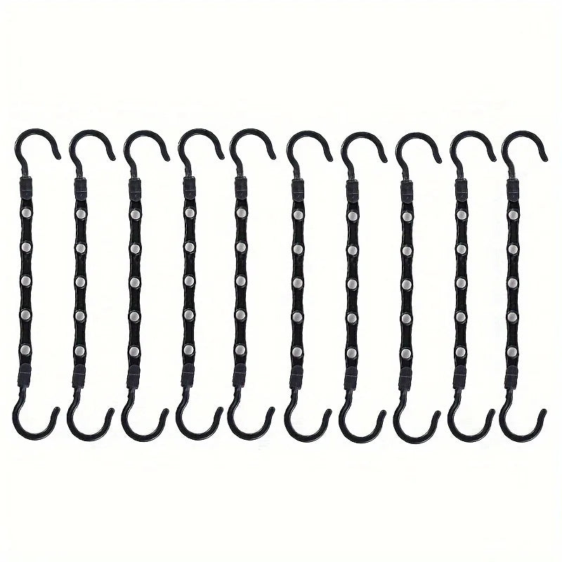 👉 Magische Platzspar-Kleiderbügel (10er-Set) – Black Edition
