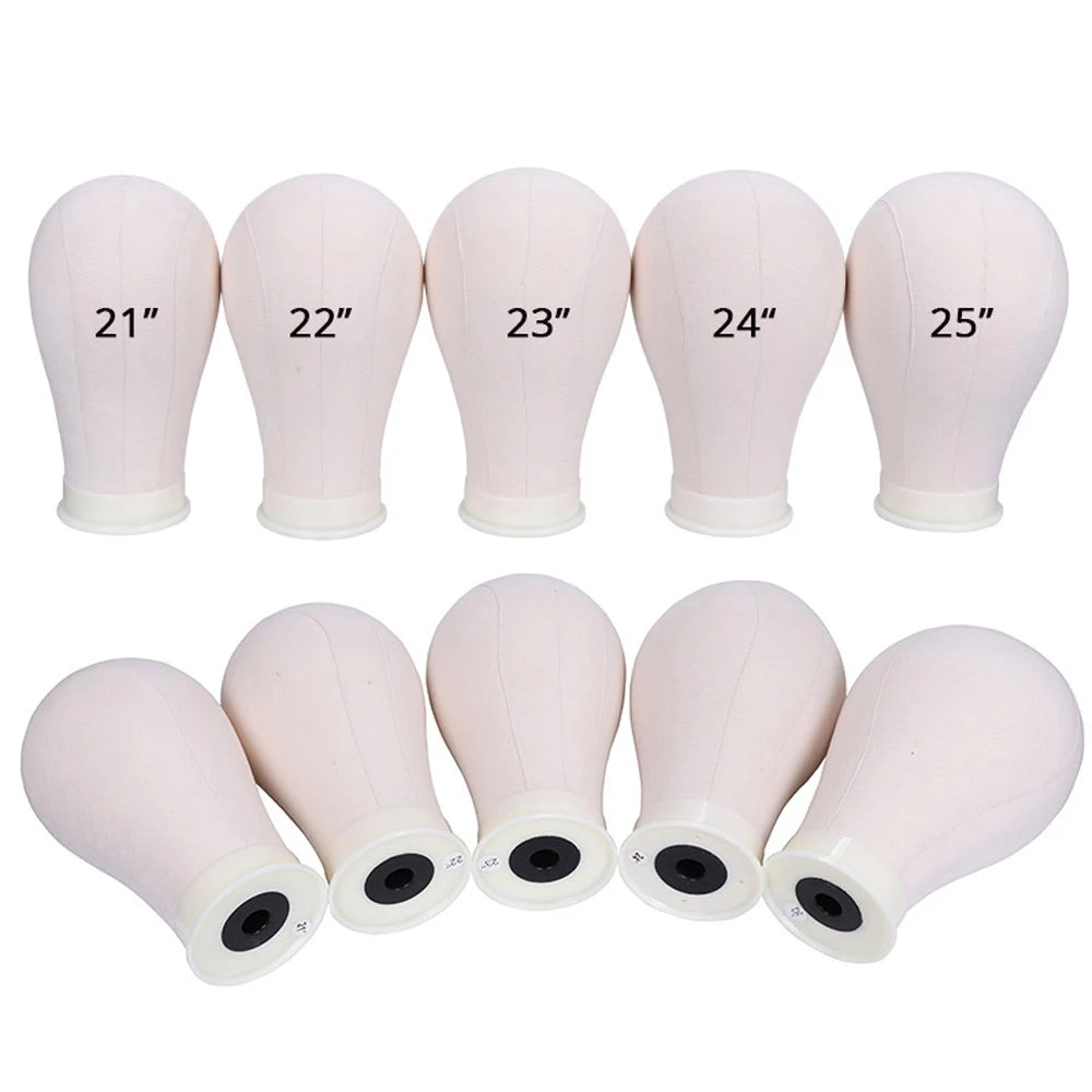 Canvas Wig Head With Mannequin Tripod For Wig Making Cosmetology Hairdressing Display Training Doll Head Adjustable Wig Stand