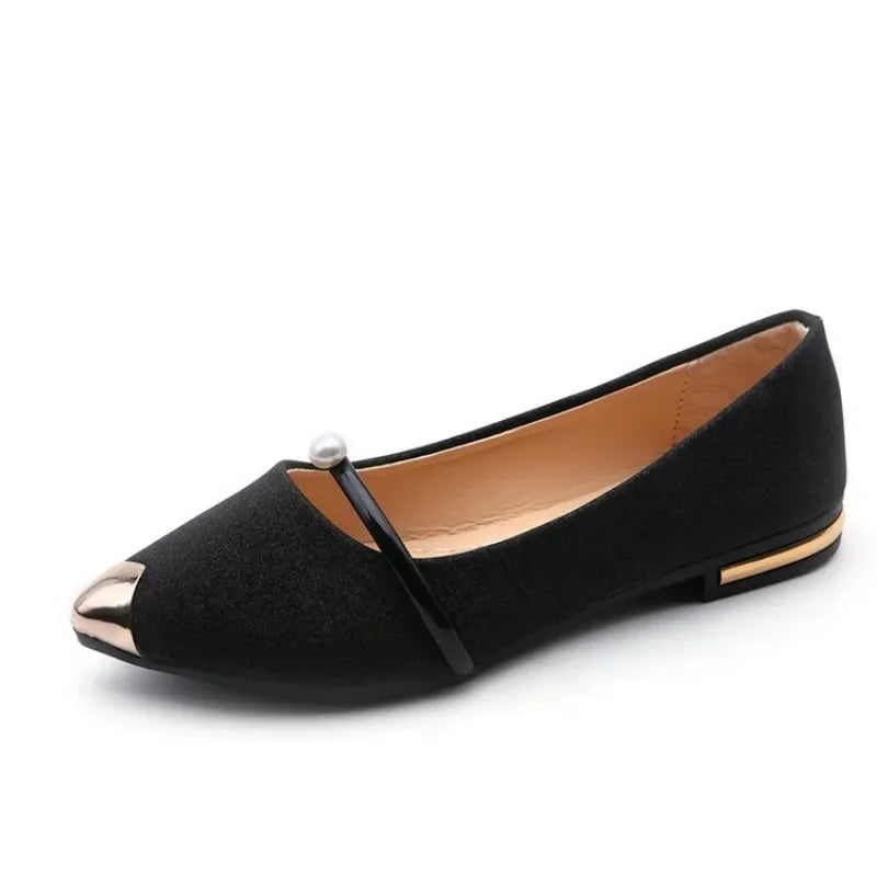 2024 Summer New Women's Shoes Pointed Toe Flat Shoes Shallow Mouth Single Wedding Women Dress Shoes Party Chaussure Femme