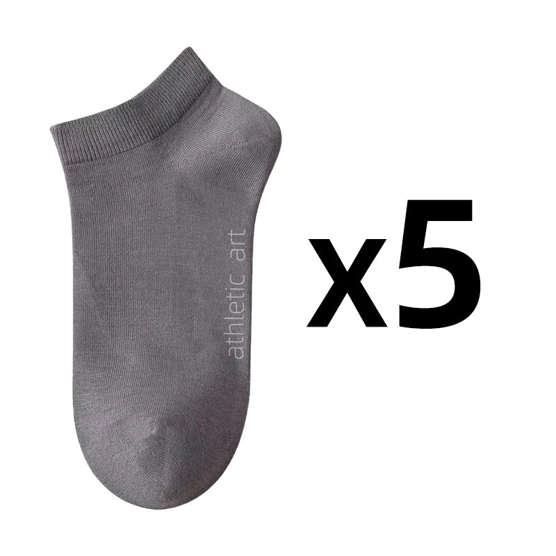 5 Pairs/Lot Men's Cotton Socks Low Tube Ankle Hot Selling New Spring Autumn Breathable Comfortable Simple Fashion Street Socks