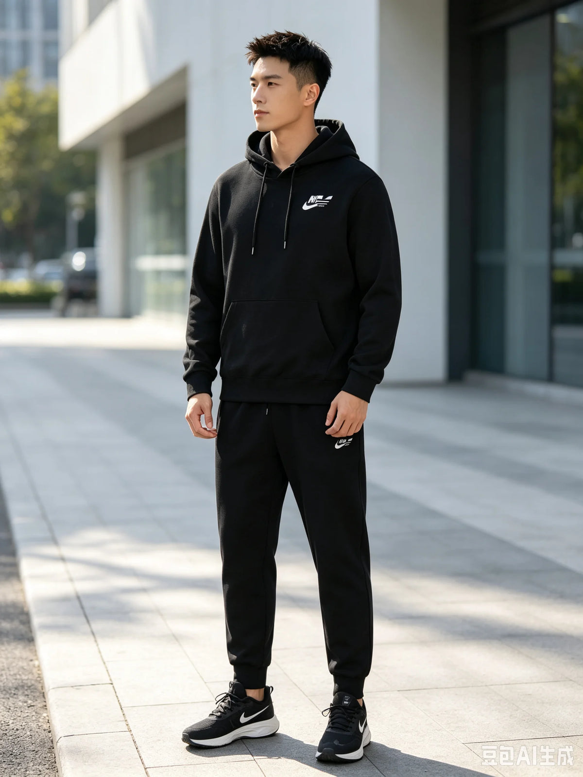 Men's Casual Two Piece Set Sweatshirts Streetwear Fashion Print Sports Suit Spring Autumn Unisex Comfortable Los Style