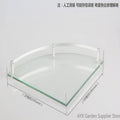 Bathroom Glass Bath Shower Triangular Shelf Holder Organizer Single Layer Modern Style Glass Bathroom Shelves