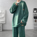 Men's M-XXXXXL Tie-Dye Streetwear Hoodie And Joggers Set Casual round Neck Sweatshirt Long Pants Two-Piece Fall Outfit