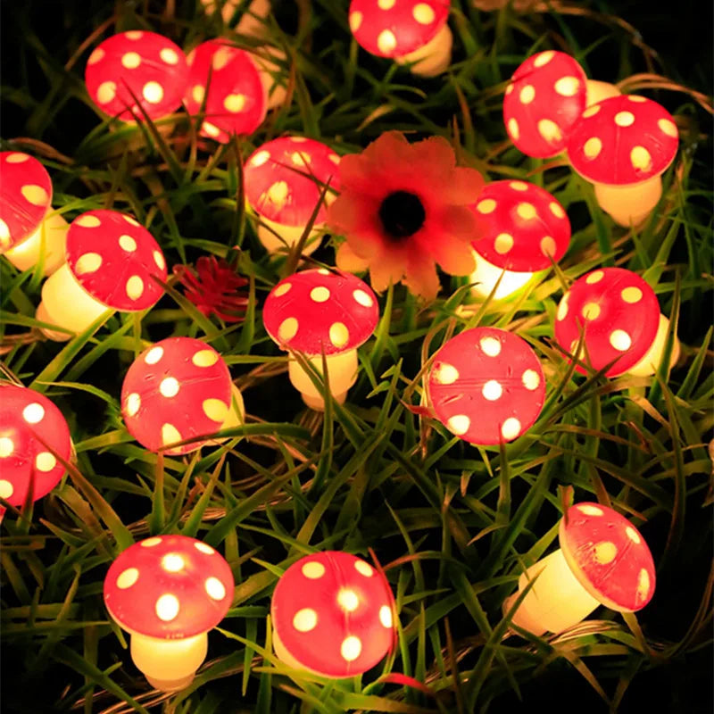 LED Pilz-Lichterkette für gemütliche Raumdeko