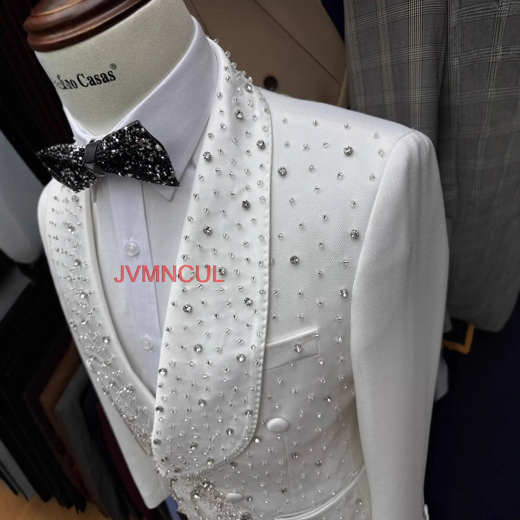 2026 Men's 2 Piece Suit Slim Fit Fashion Business Gentleman Style Wedding Formal Office Outfit Blazer Pants Set Elegant Wear