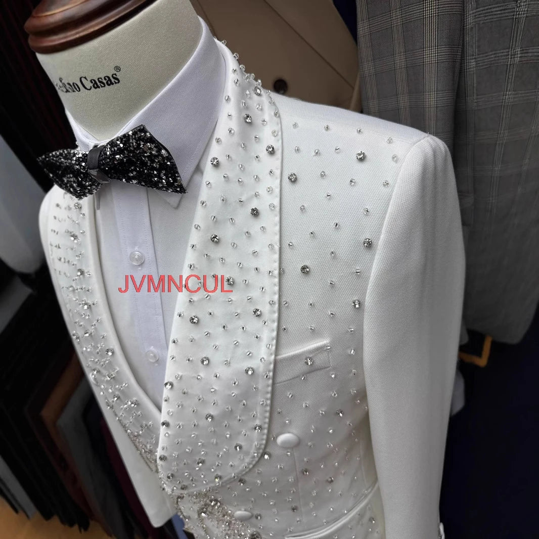 2026 Men's 2 Piece Suit Slim Fit Fashion Business Gentleman Style Wedding Formal Office Outfit Blazer Pants Set Elegant Wear