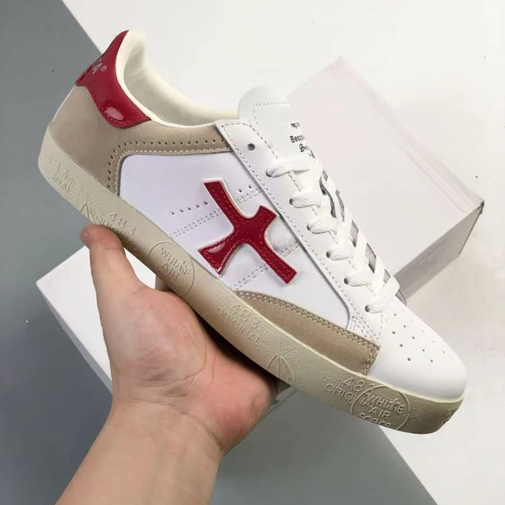Classic White Sneakers Trendy All Match Casual Skate Shoes Men Women Fashion Flat Walking Shoes
