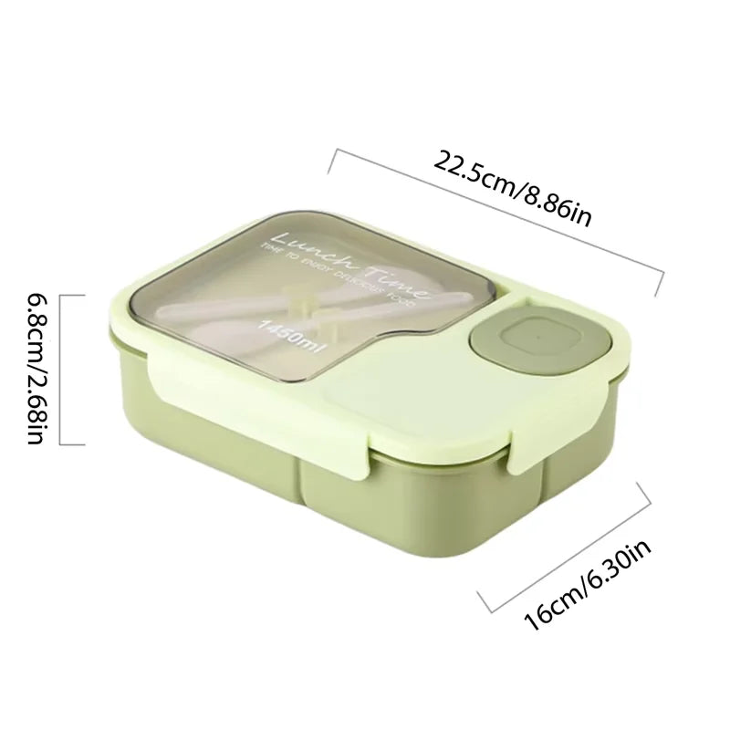 Bento Lunch Box Kid's Lunch Box Microwaveable Bento Box with Tableware Kawaii Heated 3 Grid Sandwich Snack Food Box Food Storage