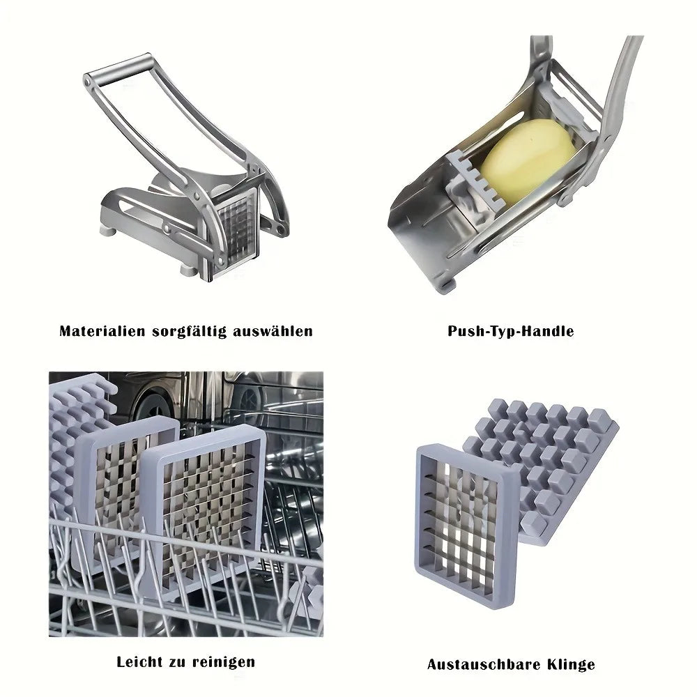 👉 Edelstahl Pommes-Schneider & Gemüsestiftler