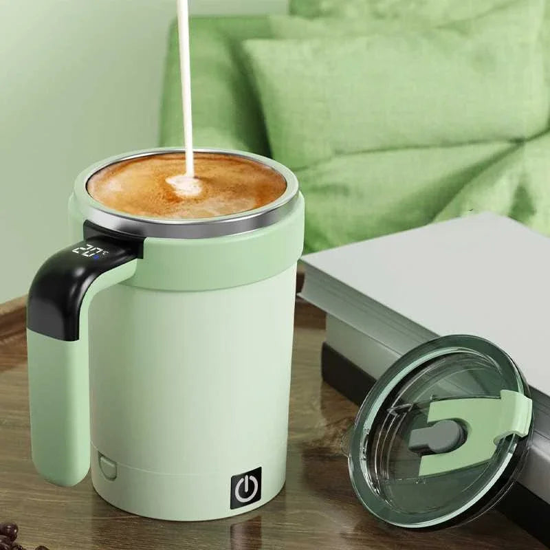 Tragbare Edelstahl-Kaffeetasse mit abnehmbarer Magnet-Rührfunktion